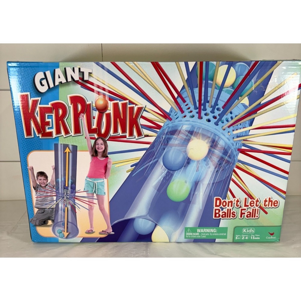 Rare Giant Kerplunk Party Game Outdoor/indoor Cardinal 2016 with Box